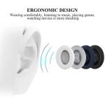 Bantalan Telinga Pengganti untuk Headphone QC35 / QC35 II, Biru Tua, untuk Perbaikan